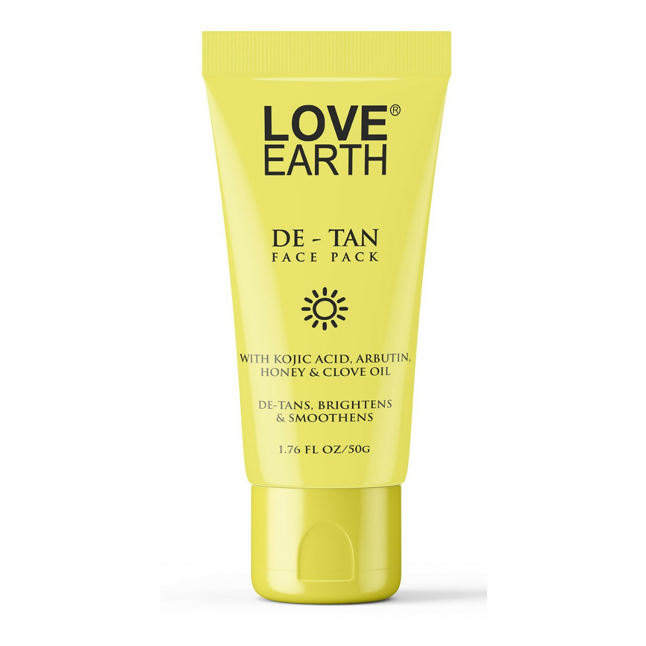 Love Earth De-Tan Face Pack For Instant Tan Removal, Brightens & Smoothens