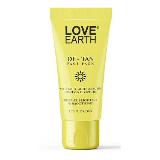 Love Earth De-Tan Face Pack For Instant Tan Removal, Brightens & Smoothens