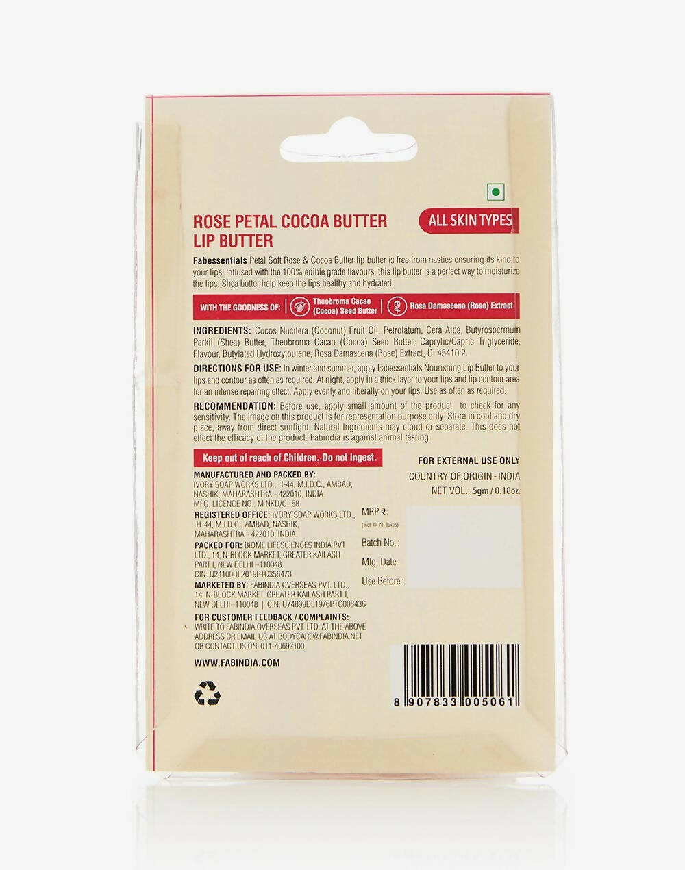 fabessentials rose petal cocoa butter lip butter 1 buy in usa