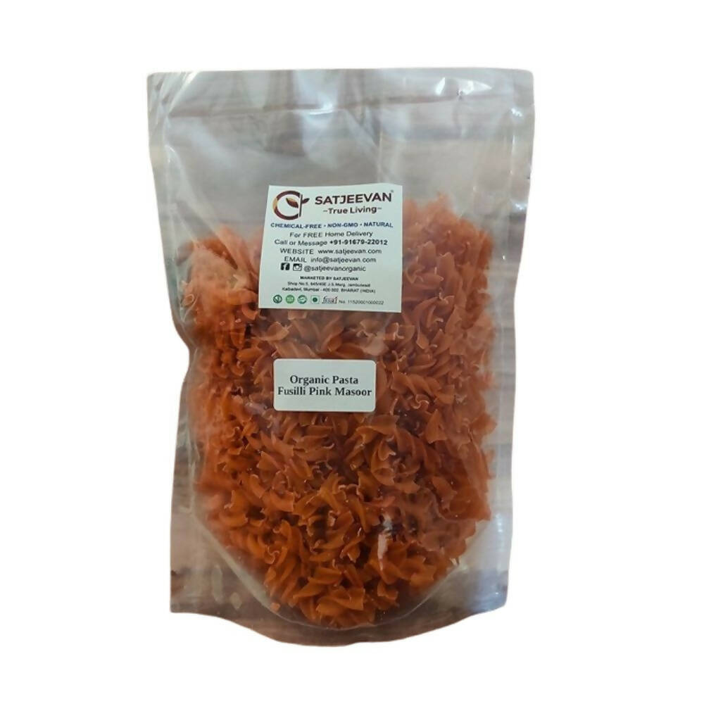 Satjeevan Organic Pasta Fusilli Pink Masoor