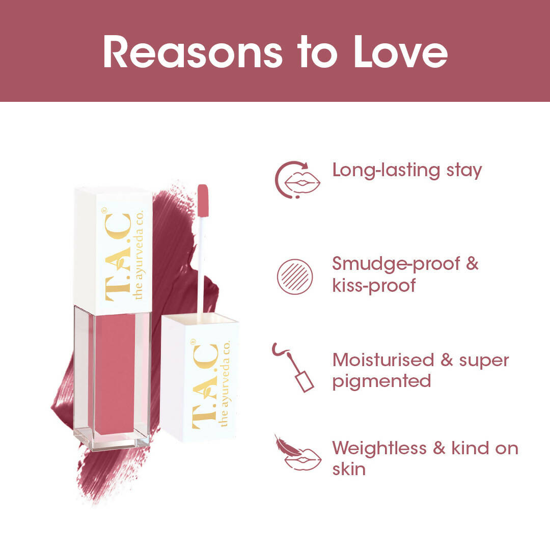 TAC - The Ayurveda Co. Liquid Matte Nude Lipstick - DrMediCart