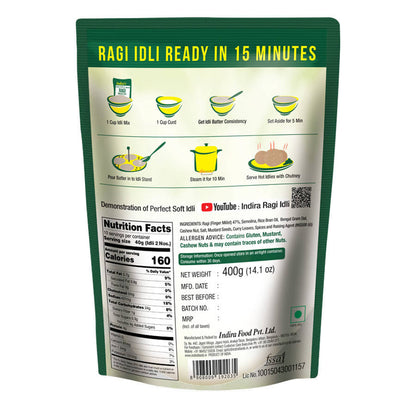 Indira's 15 Minutes Ragi Masala Idli Powder Mix