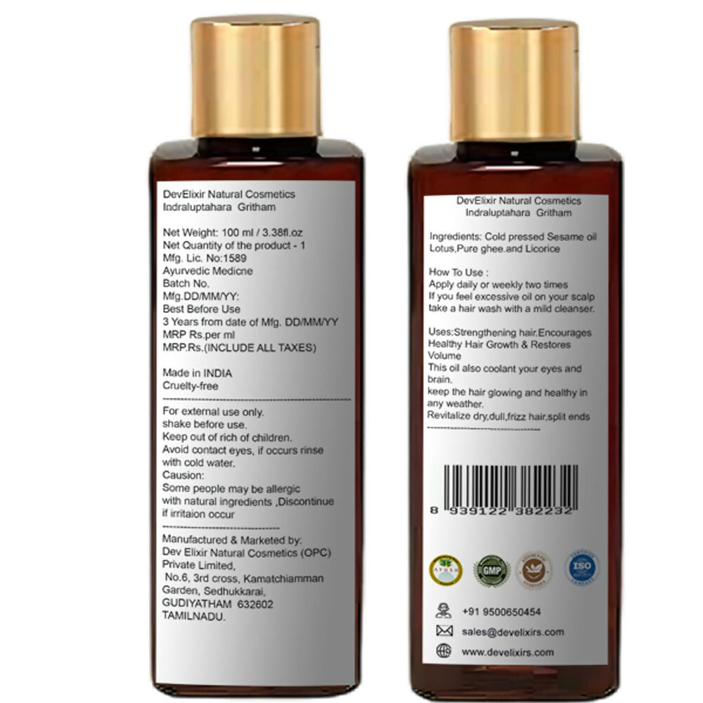 DevElixir Ayurvedic Hair Oil For Thick, Voluminous Hair