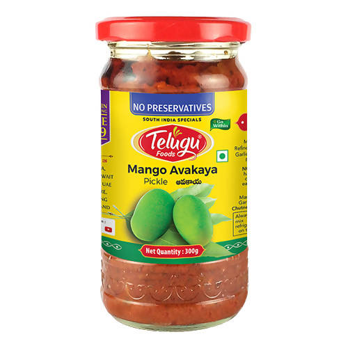 Buy Telugu Foods Mango Avakaya Pickle from DrMediCart, Ship from India to USA