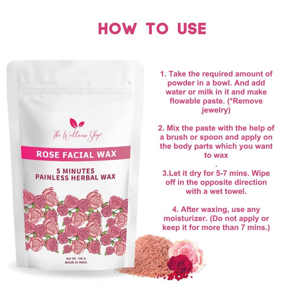 The Wellness Shop Rose Facial Wax Powder - Drmedicart