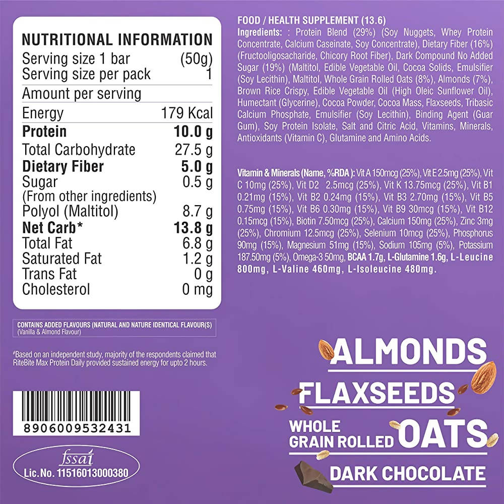 RiteBite Max Protein Ultimate Choco Almond Bar