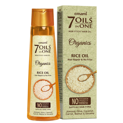 Emami 7 Oils In One Organics Rice Hair Oil