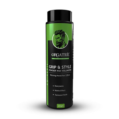 Orgatre Grip And Style Hair Volumizing Powder Wax, Strong hold For 12 Hrs Hair Wax