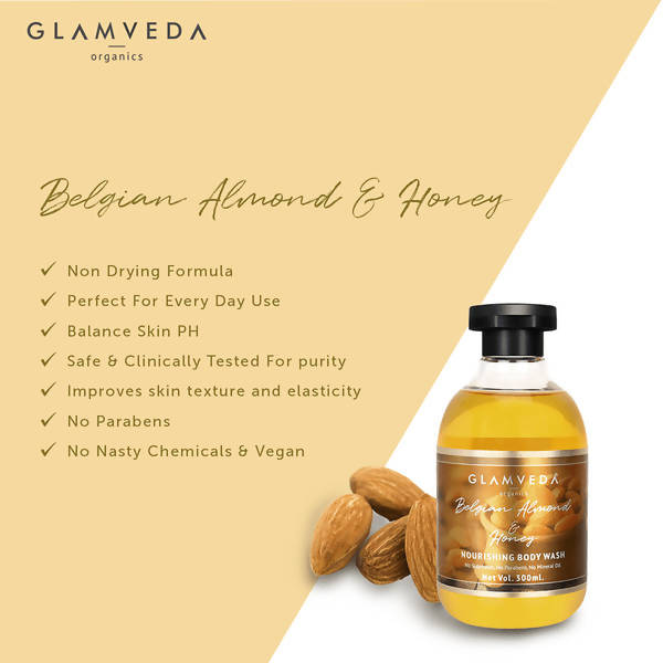 Glamveda Belgian Almond & Honey Nourishing Body Wash