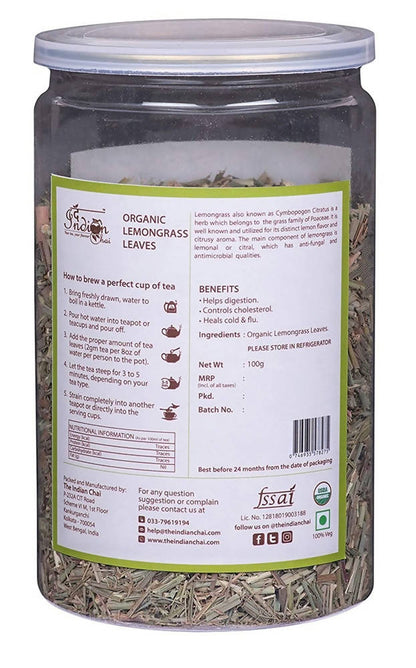 The Indian Chai - Organic Lemongrass Leaves - Drmedicart