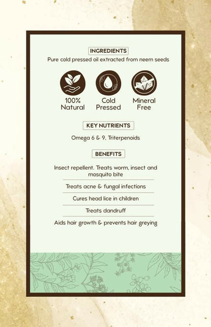Nat Habit 100% Pure Cold Pressed Neem Oil