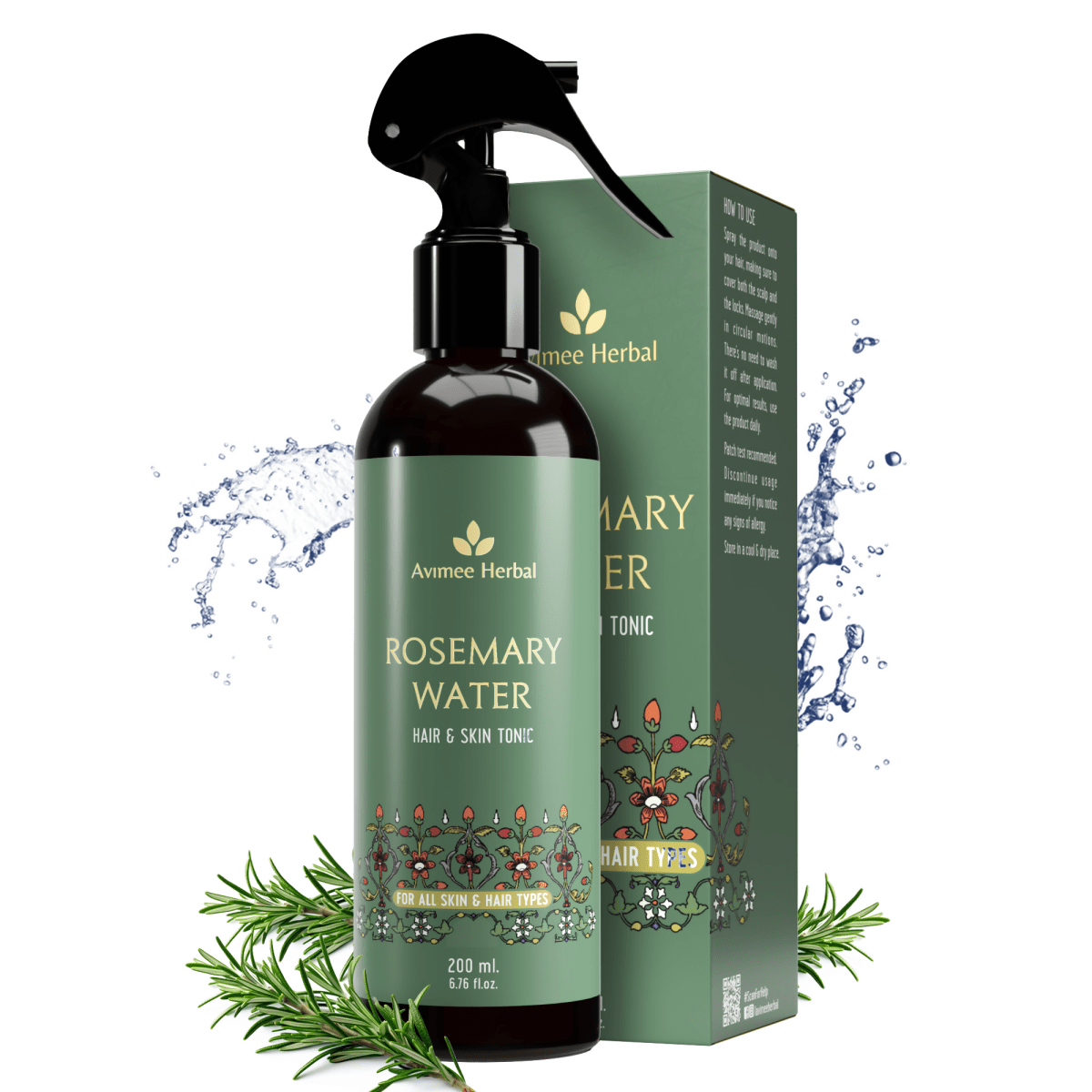 Avimee Herbal Rosemary Hair Care Routine Combo: Rosemary Water Spray & Rosemary Hair Oil