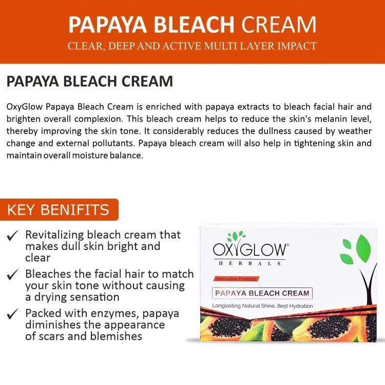 Oxyglow Herbals Papaya Bleach Cream