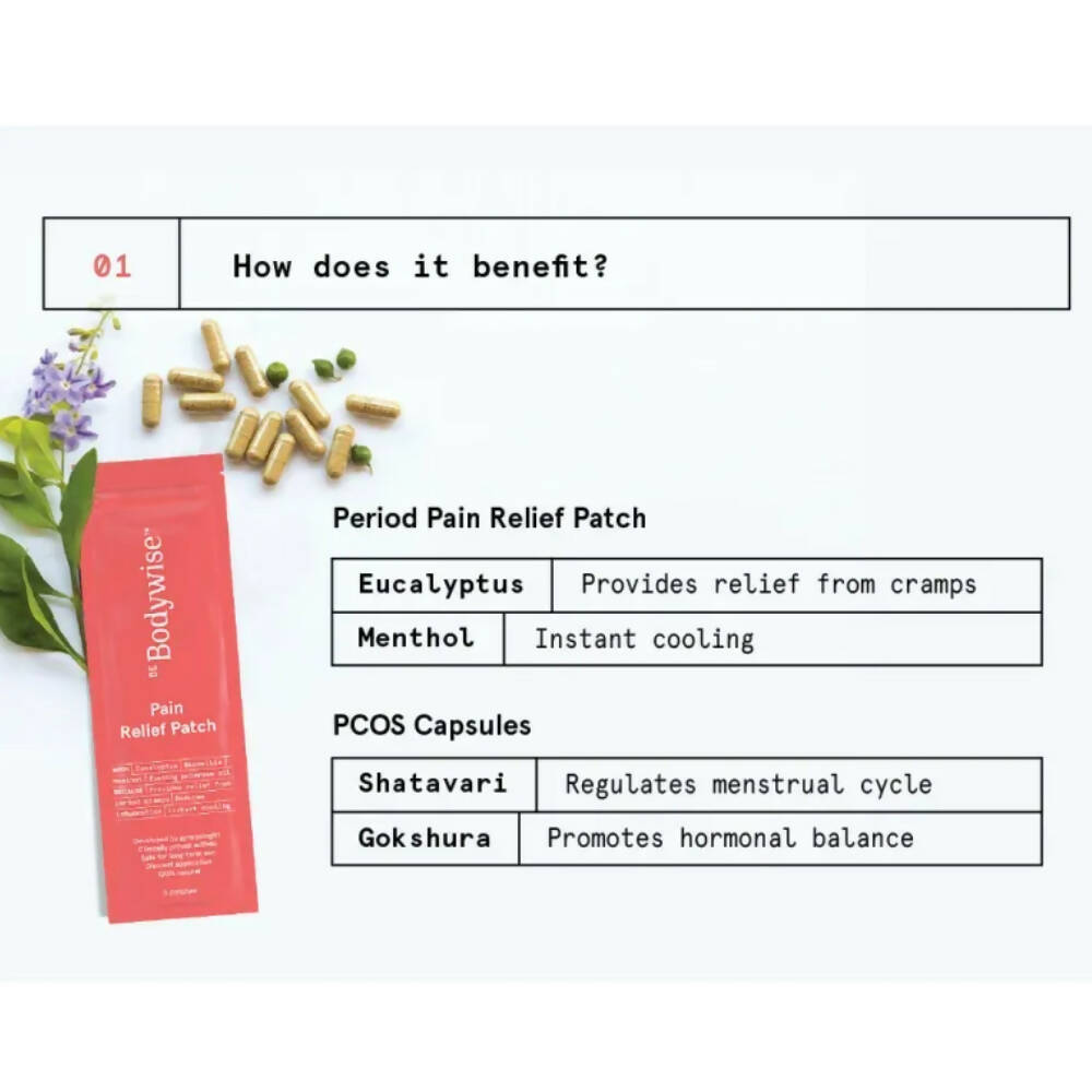 BeBodywise PCOS Balance Capsule & Period Pain Relief Patch