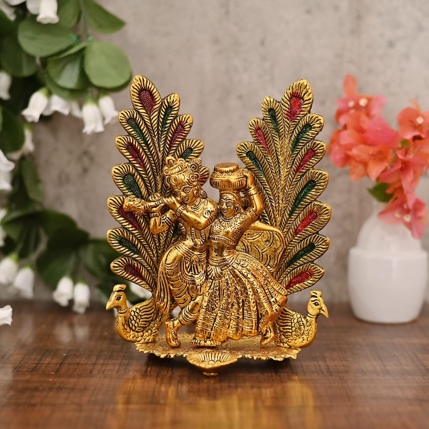 Buy Chhariya Crafts Metal Radha Krishna Idol