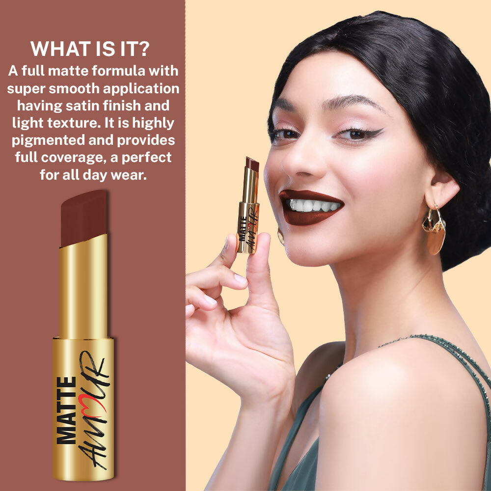 Jaquline USA Matte Amour Matte Lipstick  - Infatuation 01