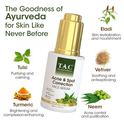 TAC   The Ayurveda Co. With Eladi And Neem Face Serum
