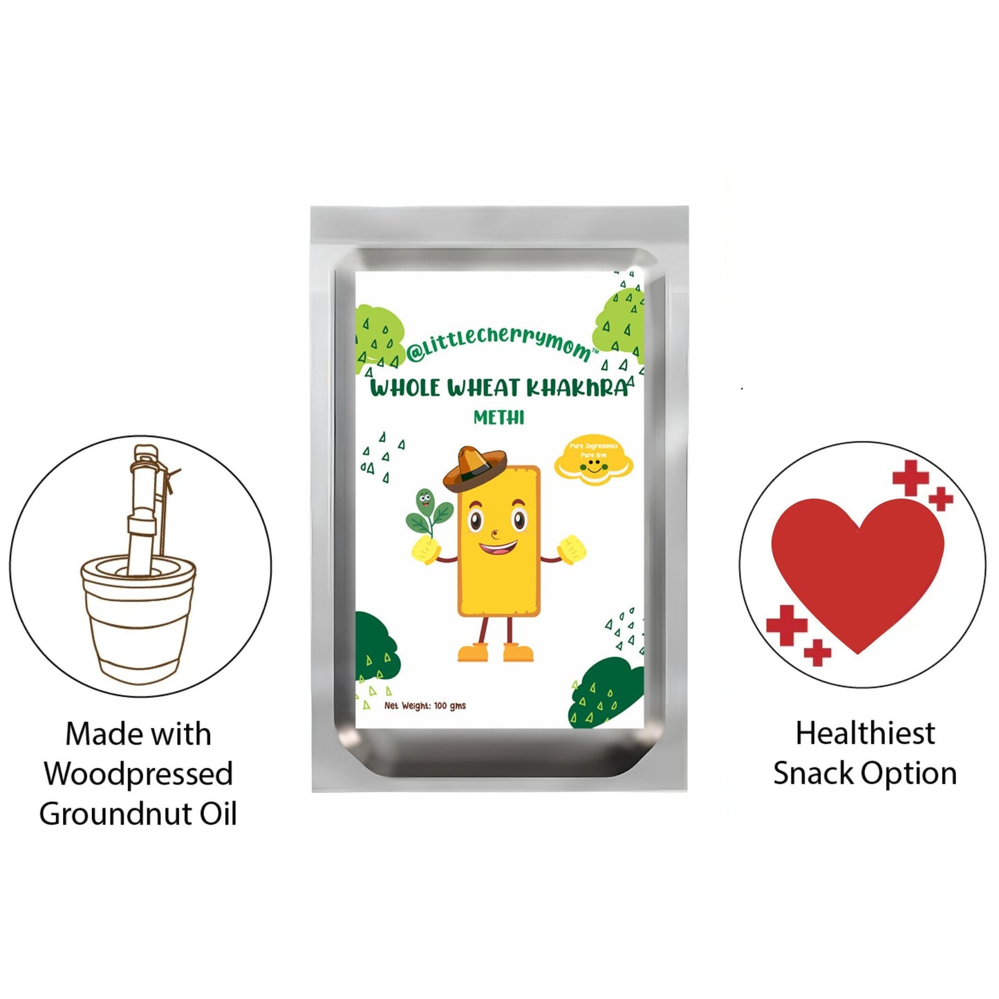 Littlecherrymom Whole Wheat Khakhra – Methi