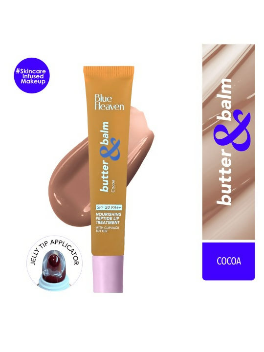 Blue Heaven Butter & Balm Peptide Infused Tinted Lip Balm with SPF20 PA++ - Cocoa