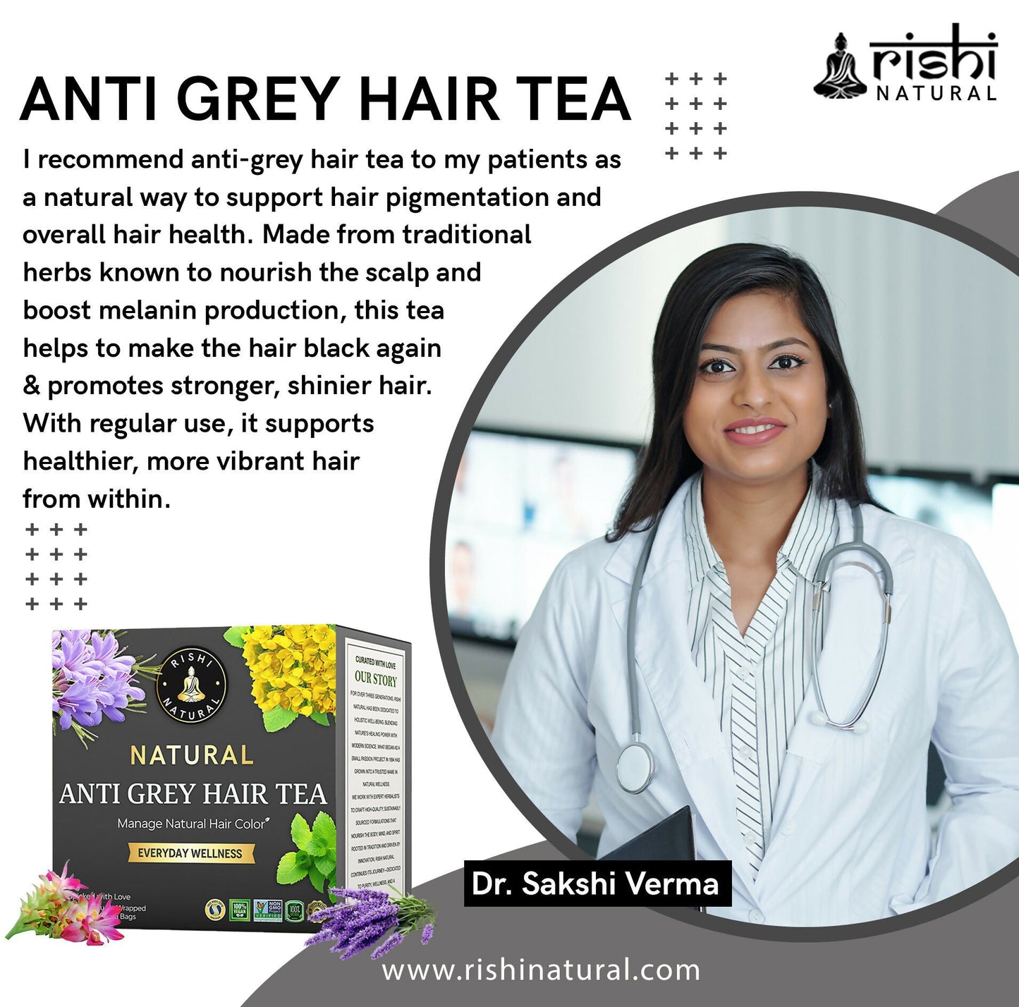 Rishi Natural Anti Grey Hair Herbal Tea