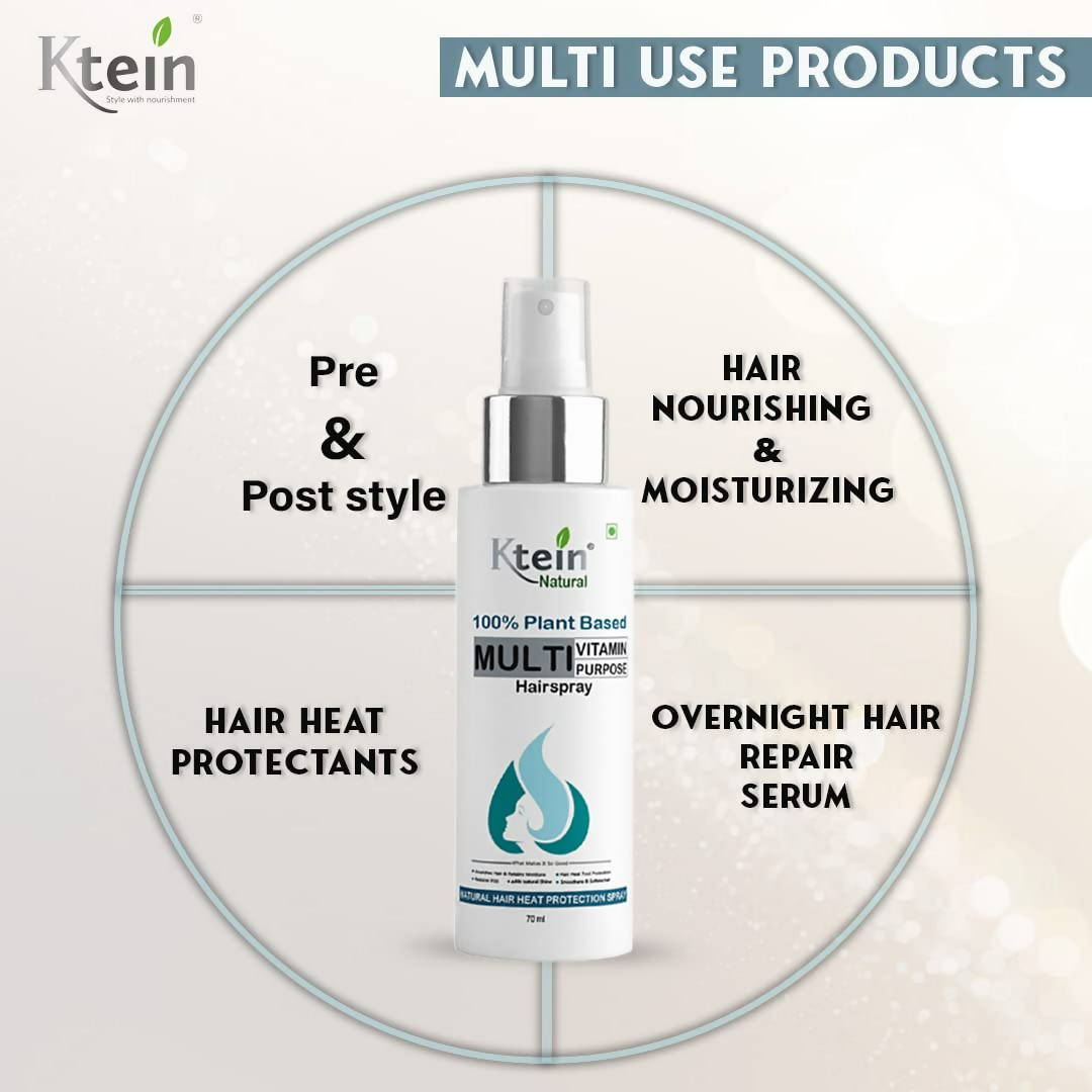 Ktein Natural 100% Plant Based Multi Vitamin Purpose with Deep Nourishment Hairspray For Hair