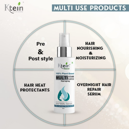 Ktein Natural 100% Plant Based Multi Vitamin Purpose with Deep Nourishment Hairspray For Hair