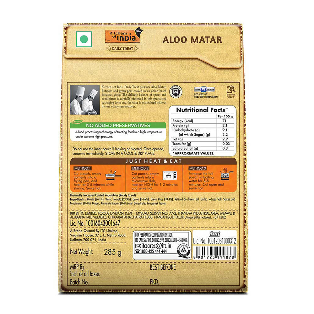 Kitchens of India Aloo Matar