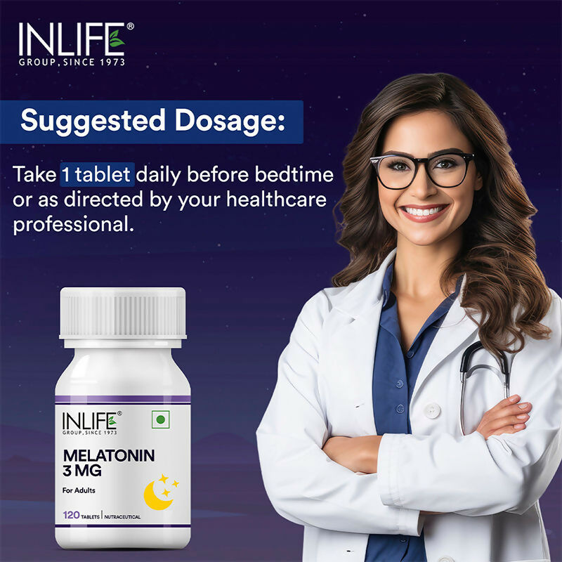 Inlife Melatonin 3mg Tablets to Promotes Sleep and Relaxation