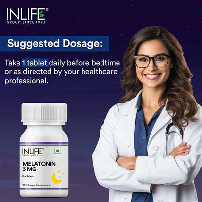 Inlife Melatonin 3mg Tablets to Promotes Sleep and Relaxation