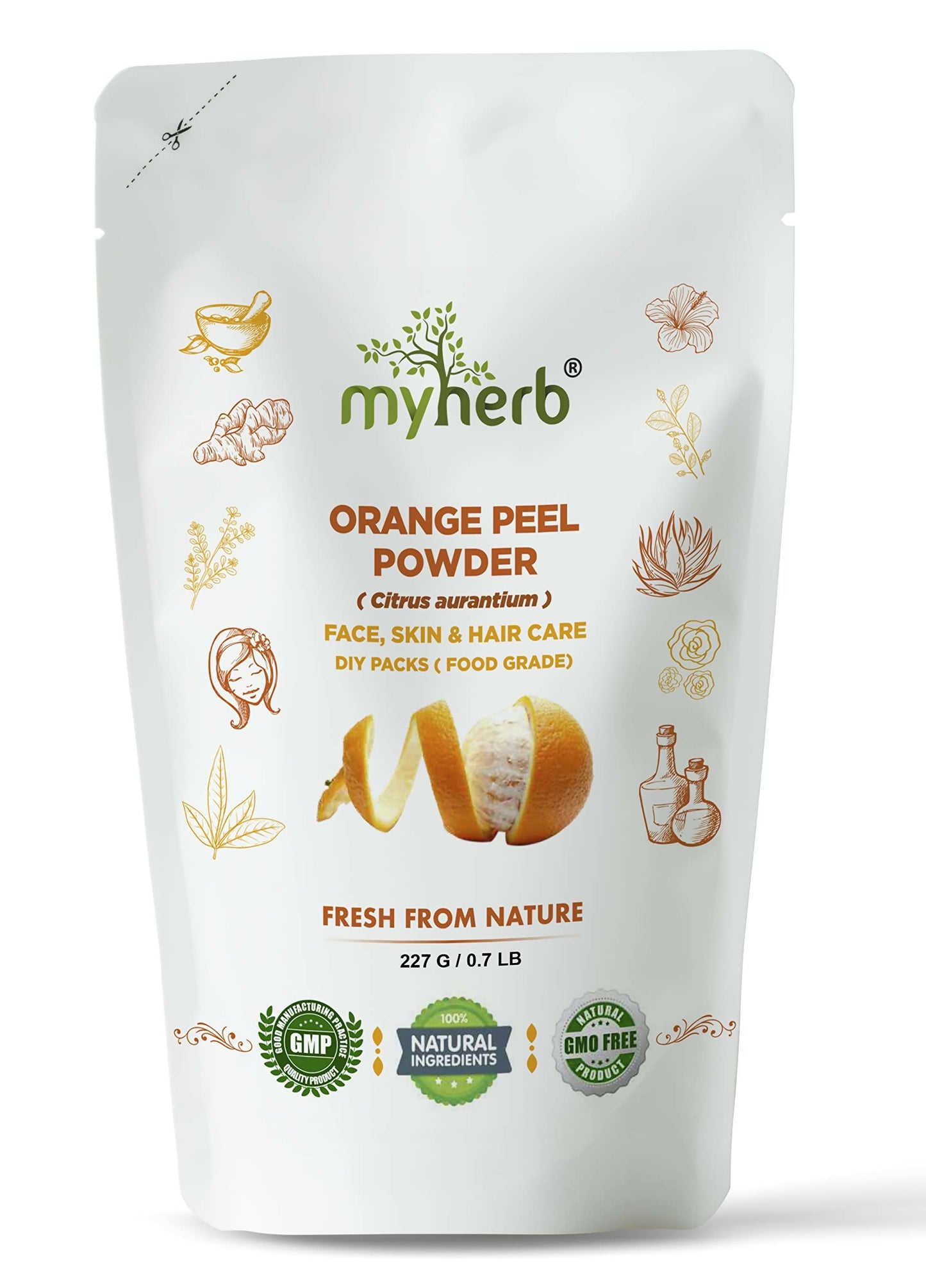 Myherb Pure Natural Organic Orange Peel Powder