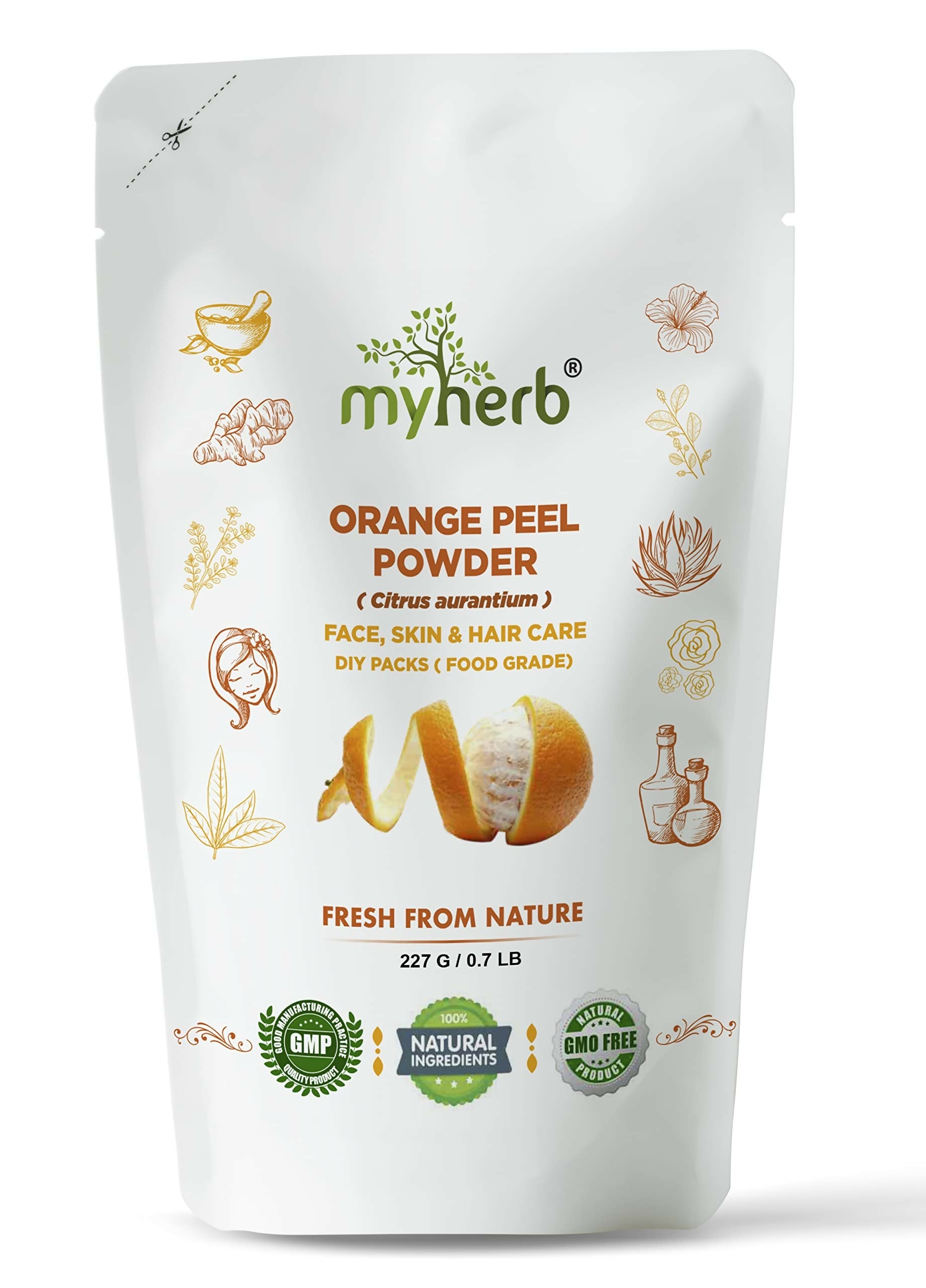Myherb Pure Natural Organic Orange Peel Powder