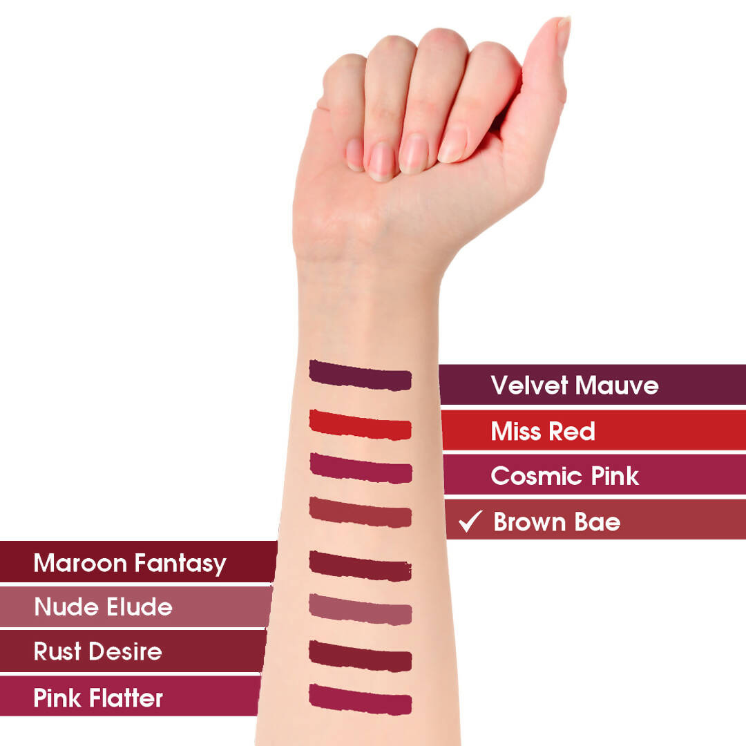 TAC - The Ayurveda Co. Liquid Matte Brown Bae Lipstick - DrMediCart