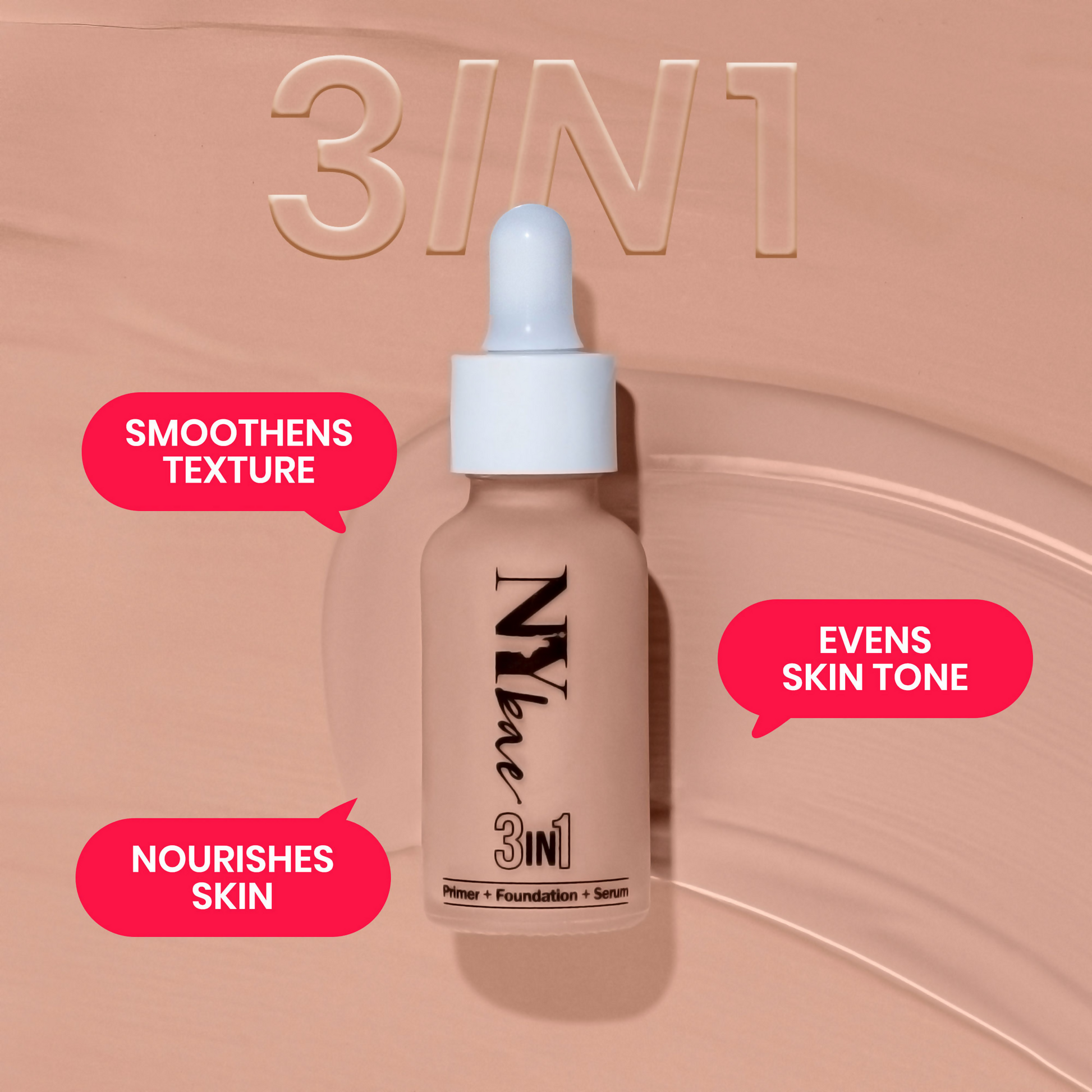NY Bae 3 in 1 Serum Foundation Infused With Primer - Cool Cashew 04