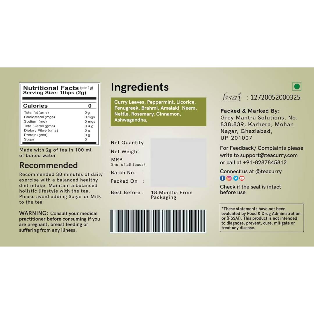 Teacurry Beard Tea Bags - Drmedicart