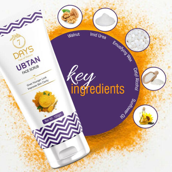 7 Days Ubtan Face Scrub with Turmeric & Walnut