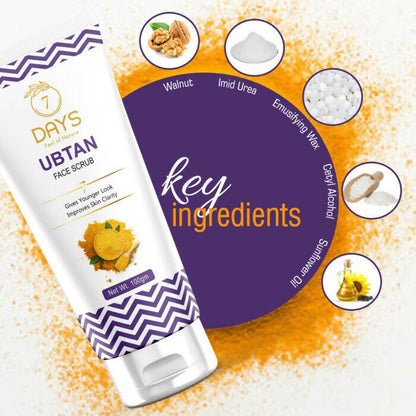 7 Days Ubtan Face Scrub with Turmeric & Walnut