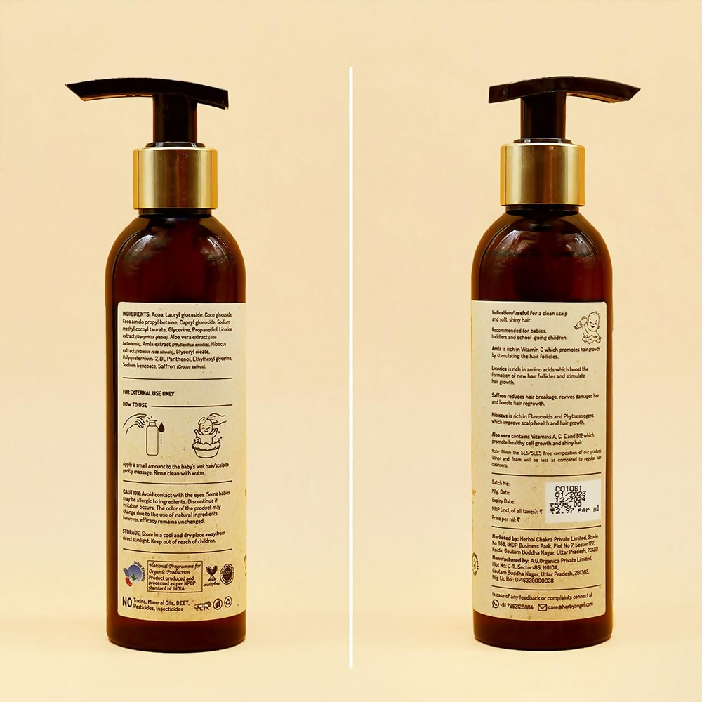 Herby Angel Baby Shampoo - Gentle Baby Hair Care & Cleanser