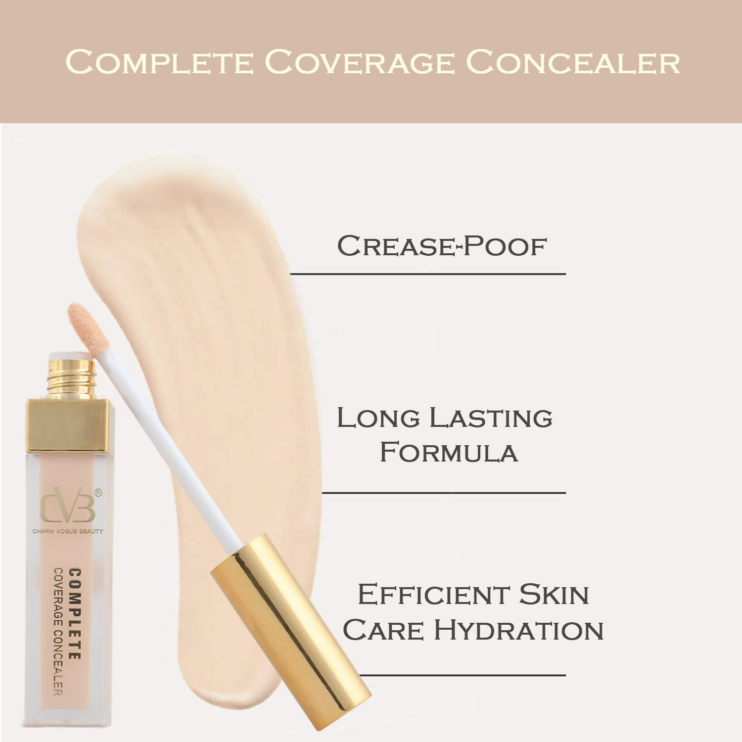 CVB C97 Natural Nude Complete Coverage Liquid Concealer Natural Beige