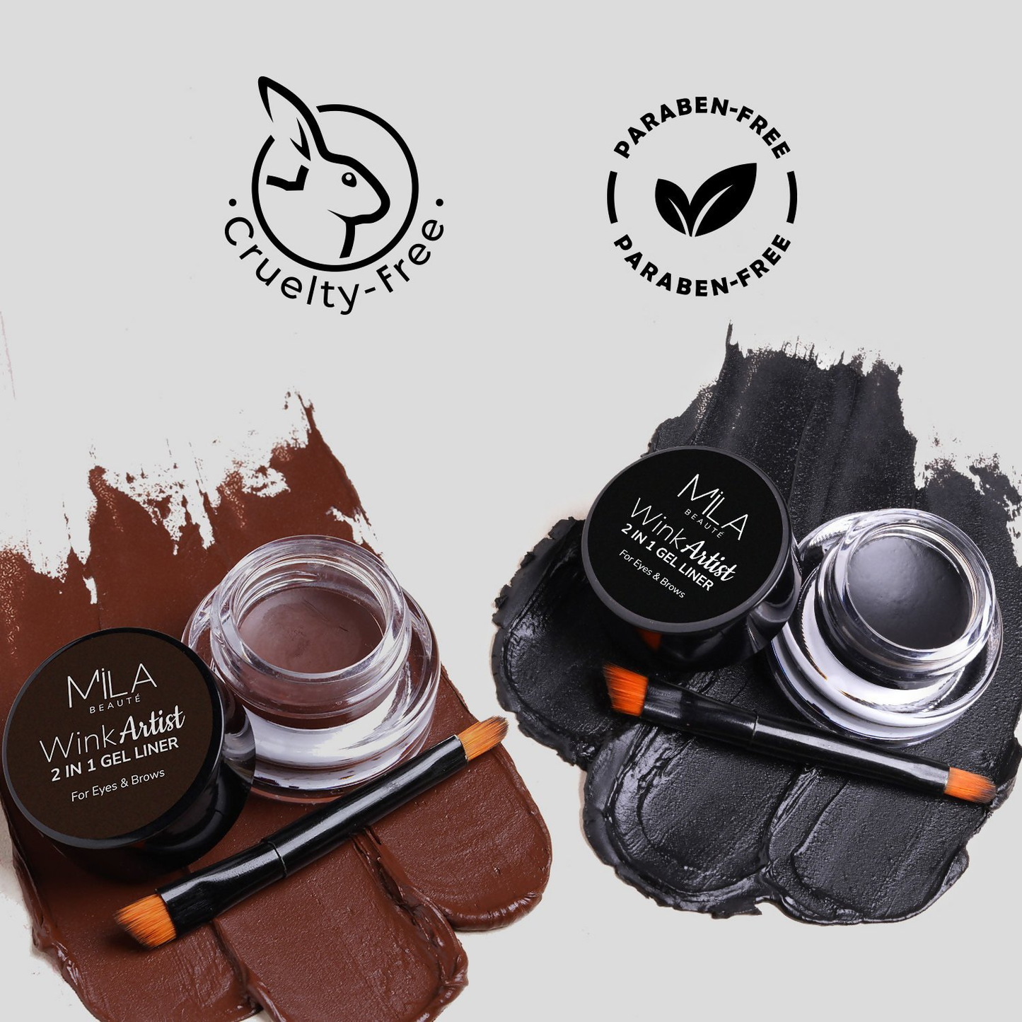 Mila Beaute Wink Artist 36Hr Smudge Proof & Waterproof Gel Eyeliner - Brown