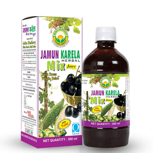 Buy Basic Ayurveda Jamun Karela Herbal Mix Juice from DrMediCart, Ship from India to USA