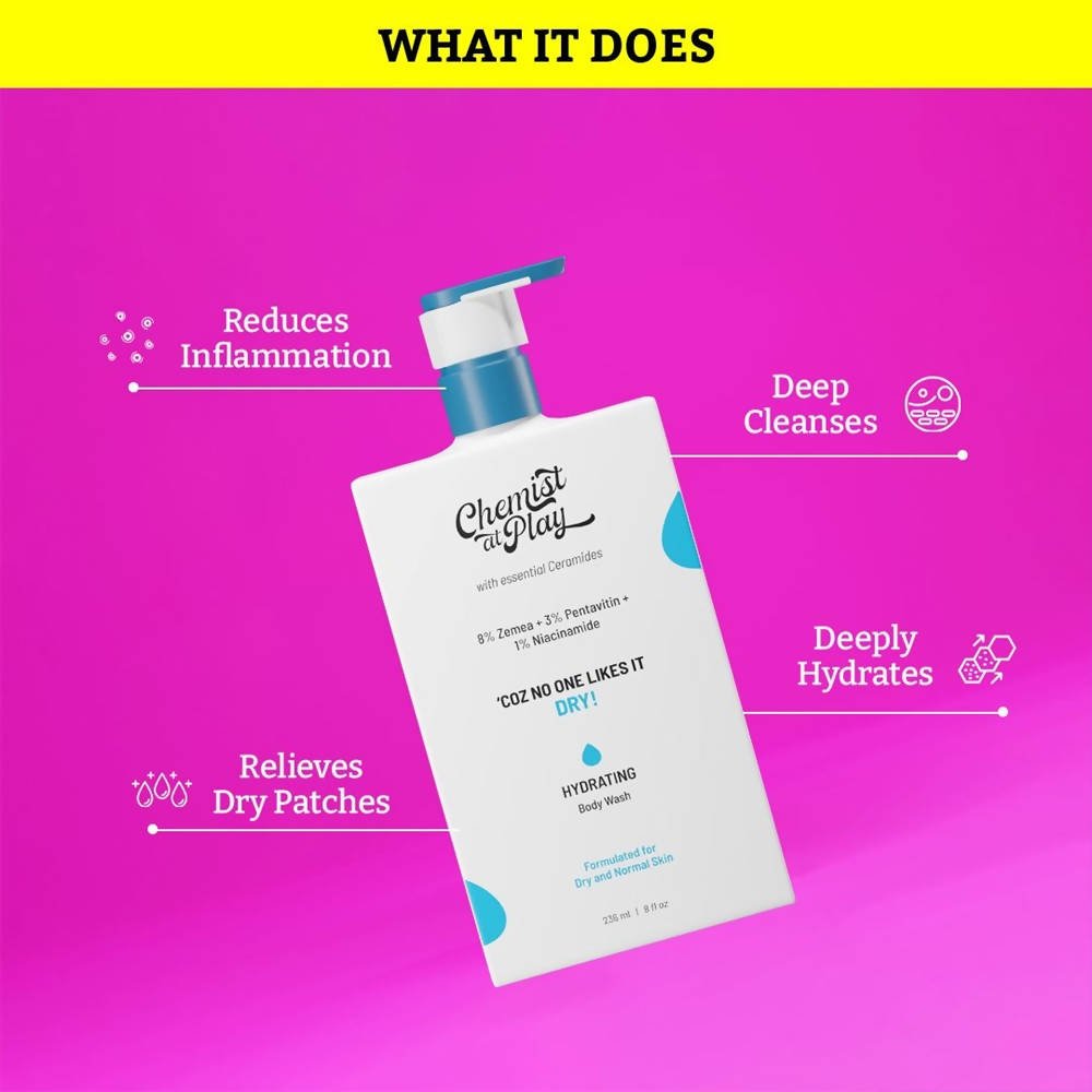 Chemist At Play Hydrating Body Wash with Hyaluronic Acid & Coconut Oil for Intense Hydration