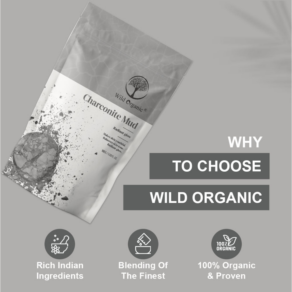 Wild Organic Charconite Mud Radiant Glow Clay Powder