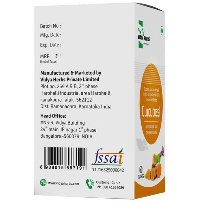 Vidya Herbs Curcubest Tablet - Drmedicart