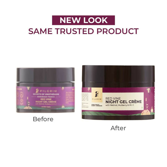 Buy Pilgrim French Red Vine Anti Aging Night Cream with Retinol, Mulberry & Vitamin C For Glowing Skin & Skin Repair from DrMediCart, Ship from India to USA