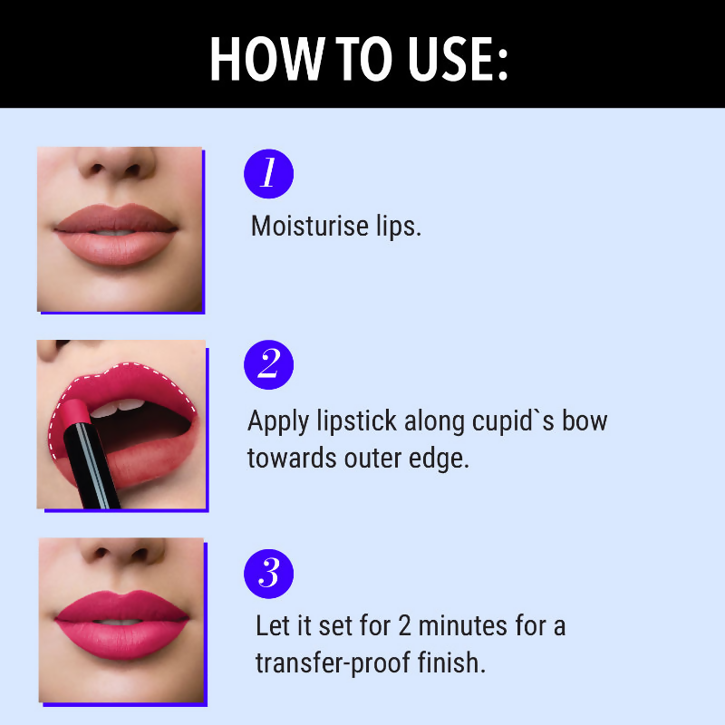 Blue Heaven Ultimatte NonTransfer Long Lasting Lipstick - 06 Pink