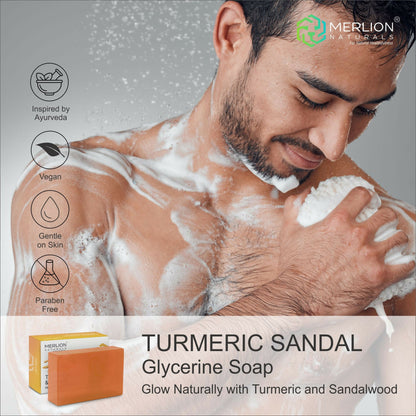 Merlion Naturals Turmeric and Sandal Glycerine Soap