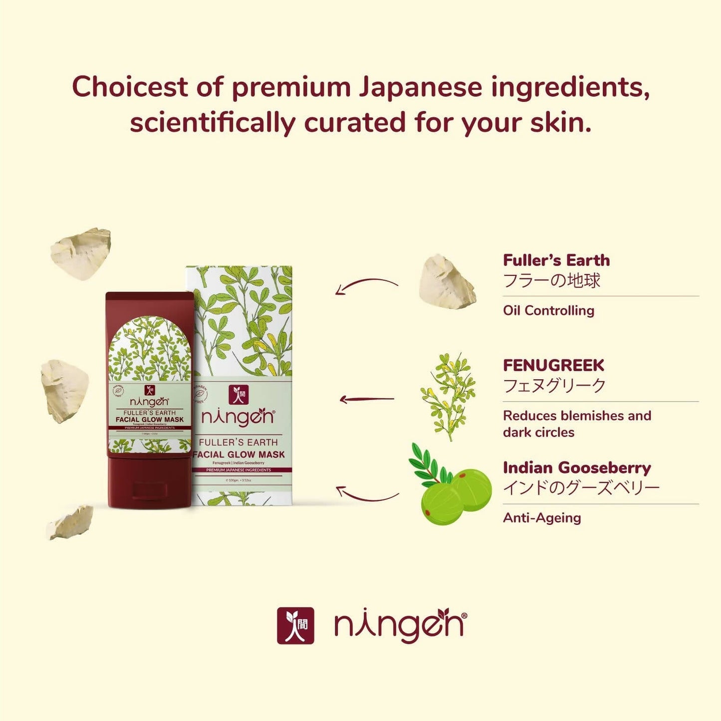 Ningen Fuller’s Earth Facial Glow Mask
