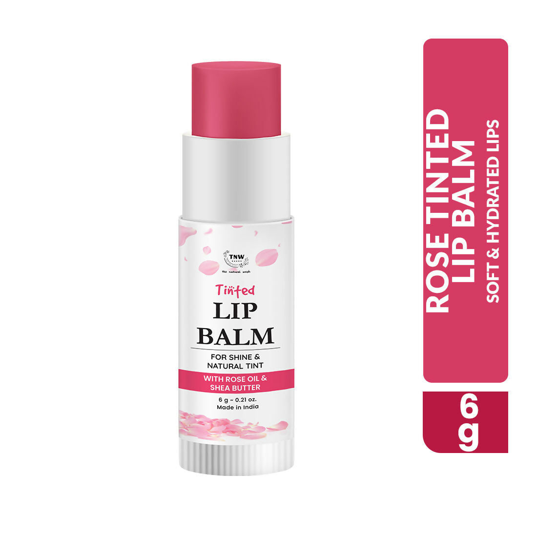 The Natural Wash Moisturizing Rose Tinted Lip Balm Shine & Natural Tint