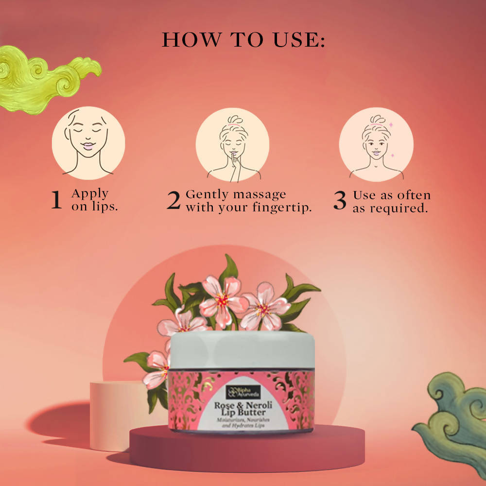 Bipha Ayurveda Rose & Neroli Lip Butter - DrMediCart