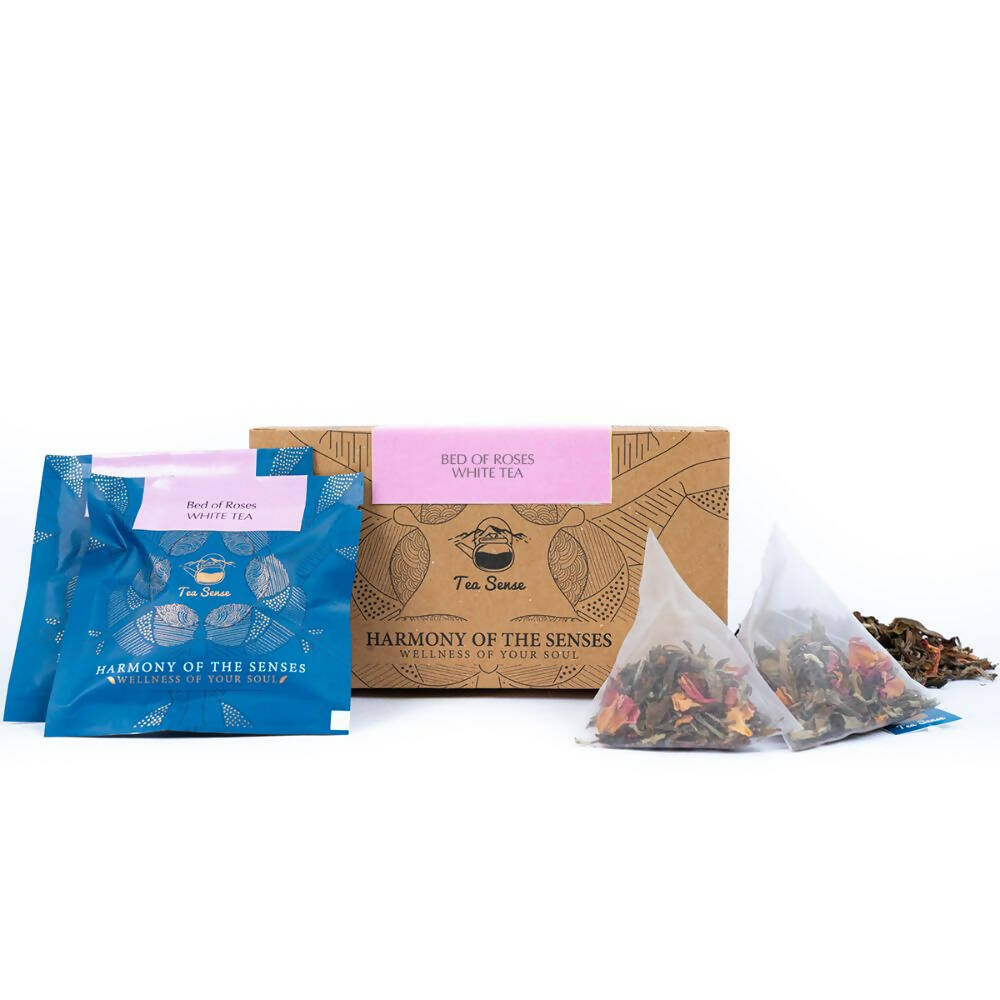 Tea Sense Bed Of Roses White Tea Bags Box - Drmedicart